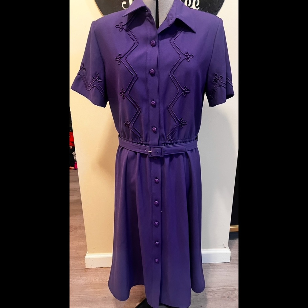 Vintage Brownstone 80s /90s Studio Purple Dress